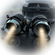LED Протитуманні Фари Лінзовані 60W для Mitsubishi Lancer X 2007-2016 2 шт (M11-FLOOD)