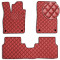 Коврики в салон для Volkswagen ID.4 2020- Экокожа Красные 3 шт (Rombus)