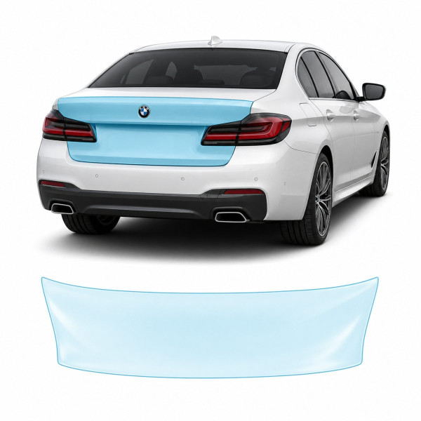 Антигравийная защитная бронепленка по лекалам для BMW 5 Series G30 facelift 2020-2023 - зона крышки багажника