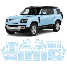 Антигравийная защитная бронепленка по лекалам для Land Rover Defender L663 2020- полный кузов