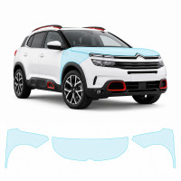Антигравійна захисна бронеплівка за лекалами для Citroen C5 Aircross I 2017-2021 - капот і передні крила