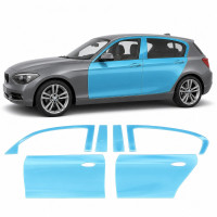 Антигравийная защитная бронепленка по лекалам для BMW 1 Series F20 2011-2015 - зоны дверей и стойки окон