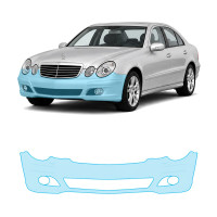 Антигравийная защитная бронепленка по лекалам для Mercedes-Benz E-Class W211 2002-2006 - передний бампер