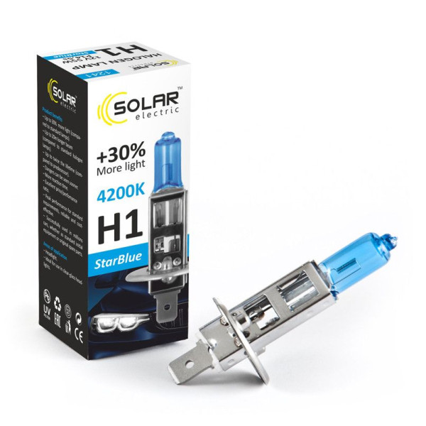 Лампа H1 12V 55W 4200K StarBlue Solar 1 шт (1241)