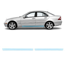 Антигравийная защитная бронепленка по лекалам для Mercedes-Benz C-Class W203 2000-2004 - нижняя зона кузова пороги