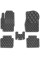 Коврики в салон для Toyota Camry (ACV 30) 2001-2006 Экокожа с подпятником Черыне 5 шт (Rombus)