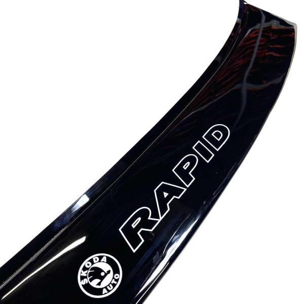 Cпойлер заднего стекла козырек для Skoda Rapid 2012-2019 Прилегает к стеклу 3М скотч Voron Glass