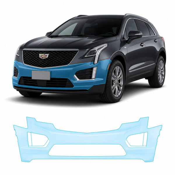 Антигравийная защитная бронепленка по лекалам для Cadillac XT5 I facelift 2020- передний бампер