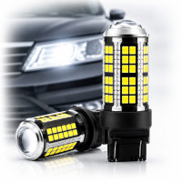 Автолампа светодиодная LED двухконтактная W21/5W 63x2835SMD Белая 1 шт (P27/7)