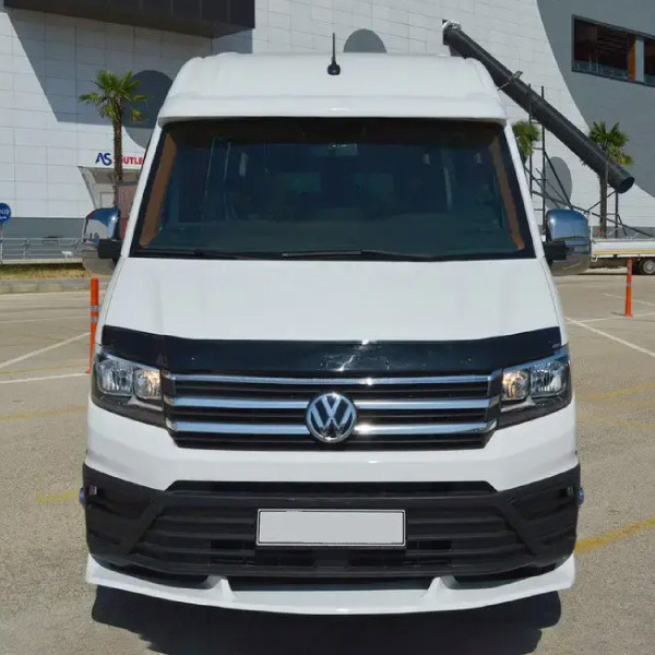Дефлектор капота мухобойка для Volkswagen Crafter 2016- Евро Крепление (Vip Tuning)