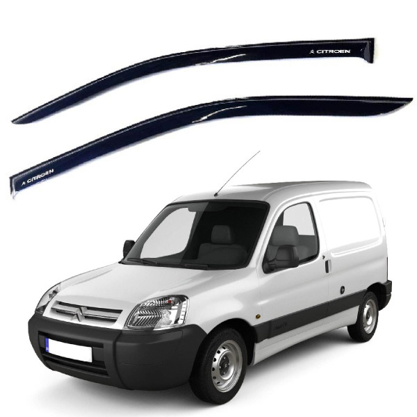 Дефлектори вікон ветровики для Citroen Berlingo I 1996-2008 Скотч 3M 2 шт Voron Glass
