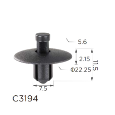 Клипса Volkswagen, Audi, Nissan, Honda, Mazda, Mitsubishi, Suzuki (WHT004994, 11575) (C3194)