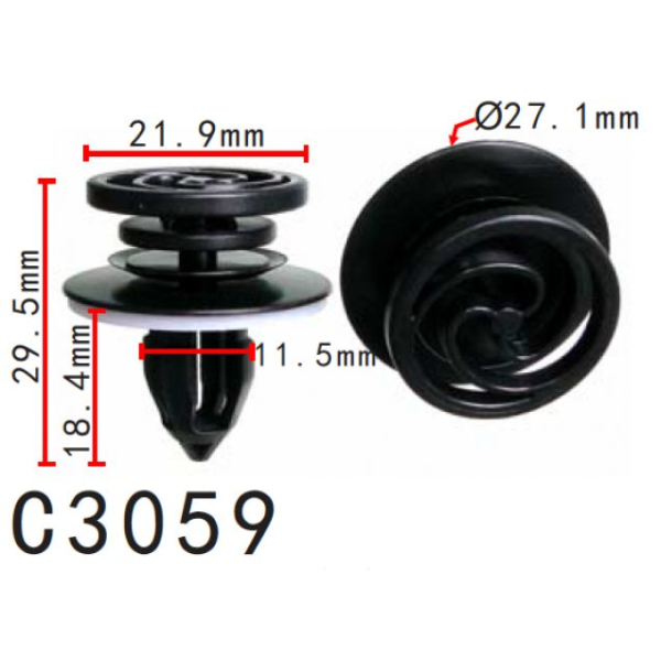 Клипса крепления обшивки дверей VW AUDI SEAT (8E0868243 15685) (C3059)