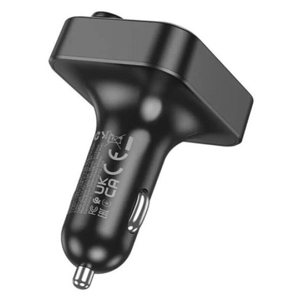 Автомобільний FM модулятор (трансмітер) Hoco E86 2хUSB Type-C PD48W + QC3.0