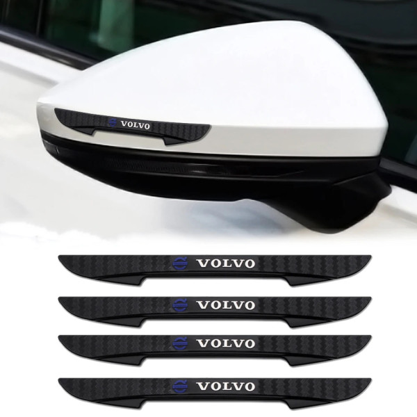 Захисні протиударні смуги Volvo на краю дверей 16х147 мм Гума (наклейки) Чорний 4 шт
