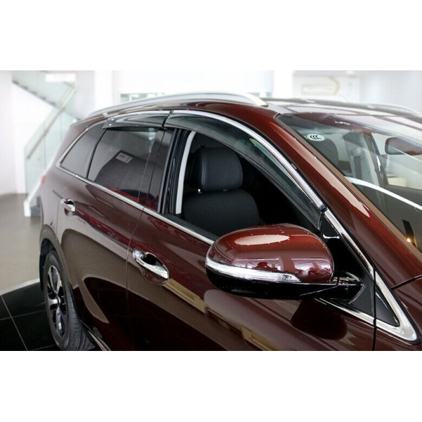Дефлектори вікон вітровики Kia Sorento 2015- З Хром Молдінгом