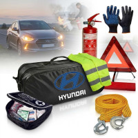 Набір автомобіліста технічної допомоги Hyundai з логотипом марки авто (Сумка на 2 відділення)