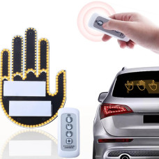 Підсвічування автомобільне LED-долоня рука на заднє скло для жестів (Gesture fan fak car Led)