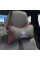 Подушка на подголовник с логотипом Volkswagen Экокожа 3D Цветной лого Черная-Красный кант 1 шт