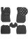 Коврики в салон Экокожа для Skoda SuperB 2001-2008 Черные 5 шт (Rombus)