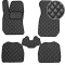 Коврики в салон Экокожа для Skoda SuperB 2001-2008 Черные 5 шт (Rombus)