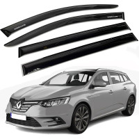 Дефлекторы окон ветровики для Renault Megane III 2008-2014 Универсал Voron Glass