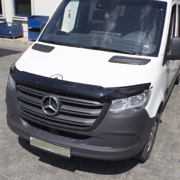 Дефлектор капоту мухобійка Mercedes-Benz Sprinter (907) 2018-2025 Євро Кріплення (Vip Tuning)