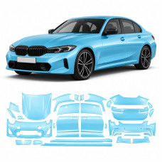 Антигравийная защитная бронепленка по лекалам для BMW 3 Series G20 facelift 2022- полный кузов