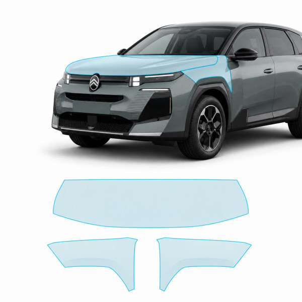 Антигравійна захисна бронеплівка за лекалами для Citroen C5 Aircross II 2025- капот і передні крила