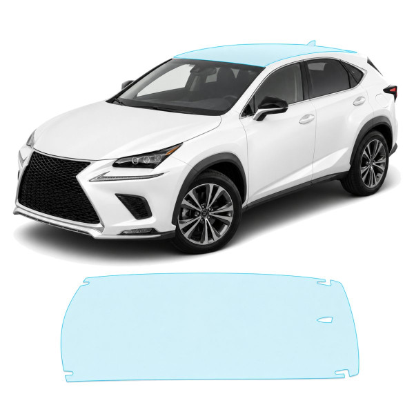 Антигравийная защитная бронепленка по лекалам для Lexus NX AZ10 facelift 2018-2021 - зона крыши