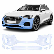 Антигравийная защитная бронепленка по лекалам для Audi e-tron GE 2019-2022 - передний бампер
