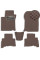 Килимки в салон EVA для Toyota Prado 150 2010-2021 (Металевий підп'ятник) Коричневі-Коричневий кант 5 шт
