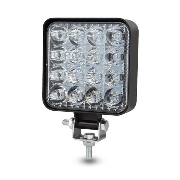Додаткова світлодіодна LED фара 18W (1.1W*16) 10-30V 80x80x20 mm Ближній (MINI 48W)
