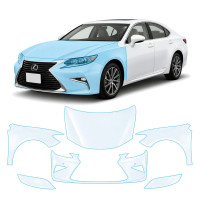 Антигравийная защитная бронепленка по лекалам для Lexus ES XV60 facelift 2015-2018 - передняя часть авто (капот бампер фары крылья)