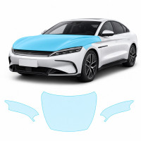 Антигравийная защитная бронепленка по лекалам для BYD Han II 2020-2022 - капот и передние крылья
