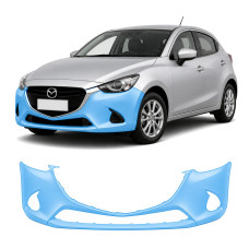 Антигравийная защитная бронепленка по лекалам для Mazda Mazda2 DJ 2014-2019 - передний бампер