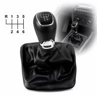 Ручка КПП з пильником у зборі Модельна для Skoda Octavia A5 2004-2014 Екошкіра (5 Швидкостей) New Style №32
