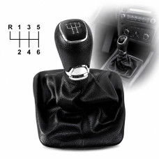Ручка КПП з пильником у зборі Модельна для Skoda Octavia A5 2004-2014 Екошкіра (5 Швидкостей) New Style №32