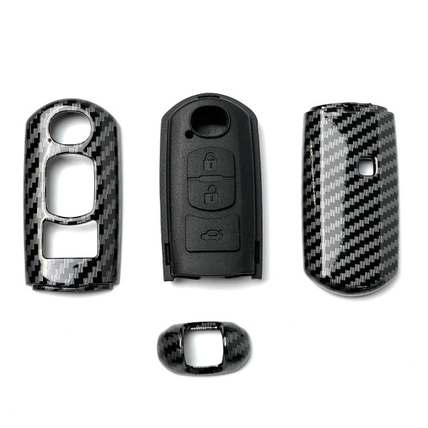 Чехол для автоключей Mazda ZN 3 Пластик Carbon (Оригинал) (4 046)