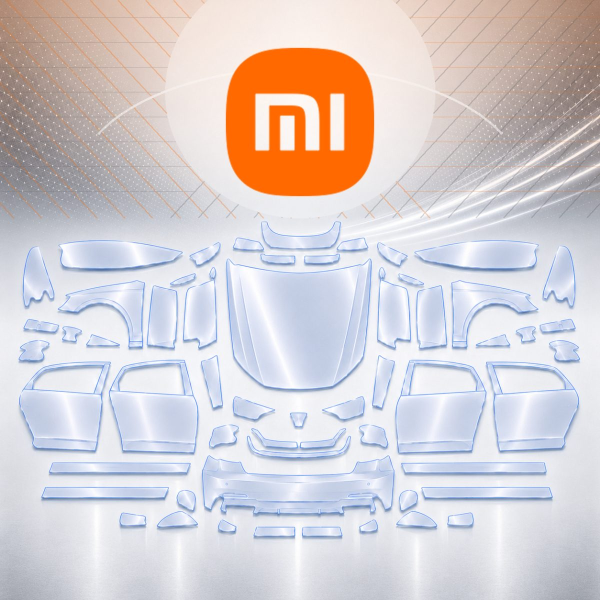 Антигравийная защитная бронепленка по лекалам для Xiaomi YU7 I 2025- полный кузов