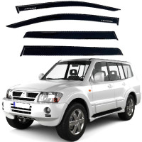 Дефлекторы окон ветровики для Mitsubishi Pajero Wagon IV 2006- Скотч 3M Voron Glass
