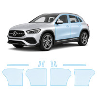 Антигравійна захисна бронеплівка за лекалами для Mercedes-Benz GLA H247 2020-2023 - зони дверей і стійки вікон