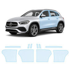 Антигравийная защитная бронепленка по лекалам для Mercedes-Benz GLA H247 2020-2023 - зоны дверей и стойки окон
