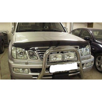 Дефлектор капота мухобойка Lexus LX 470 темные