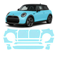 Антигравийная защитная бронепленка по лекалам для Mini Cooper F66 2024- полный кузов