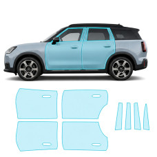 Антигравийная защитная бронепленка по лекалам для Mini Countryman U25 2023- зоны дверей и стойки окон