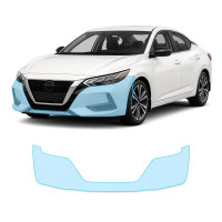 Антигравийная защитная бронепленка по лекалам для Nissan Sentra B18 2020-2023 - передний бампер