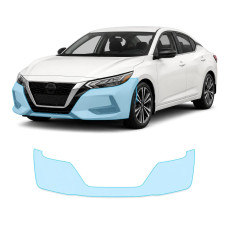 Антигравийная защитная бронепленка по лекалам для Nissan Sentra B18 2020-2023 - передний бампер
