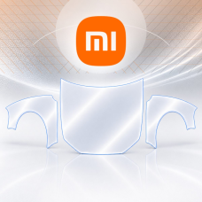 Антигравийная защитная бронепленка по лекалам для Xiaomi SU7 I 2024- капот и передние крылья