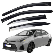 Дефлекторы окон ветровики Toyota Corolla 2012-2019 Voron Glass